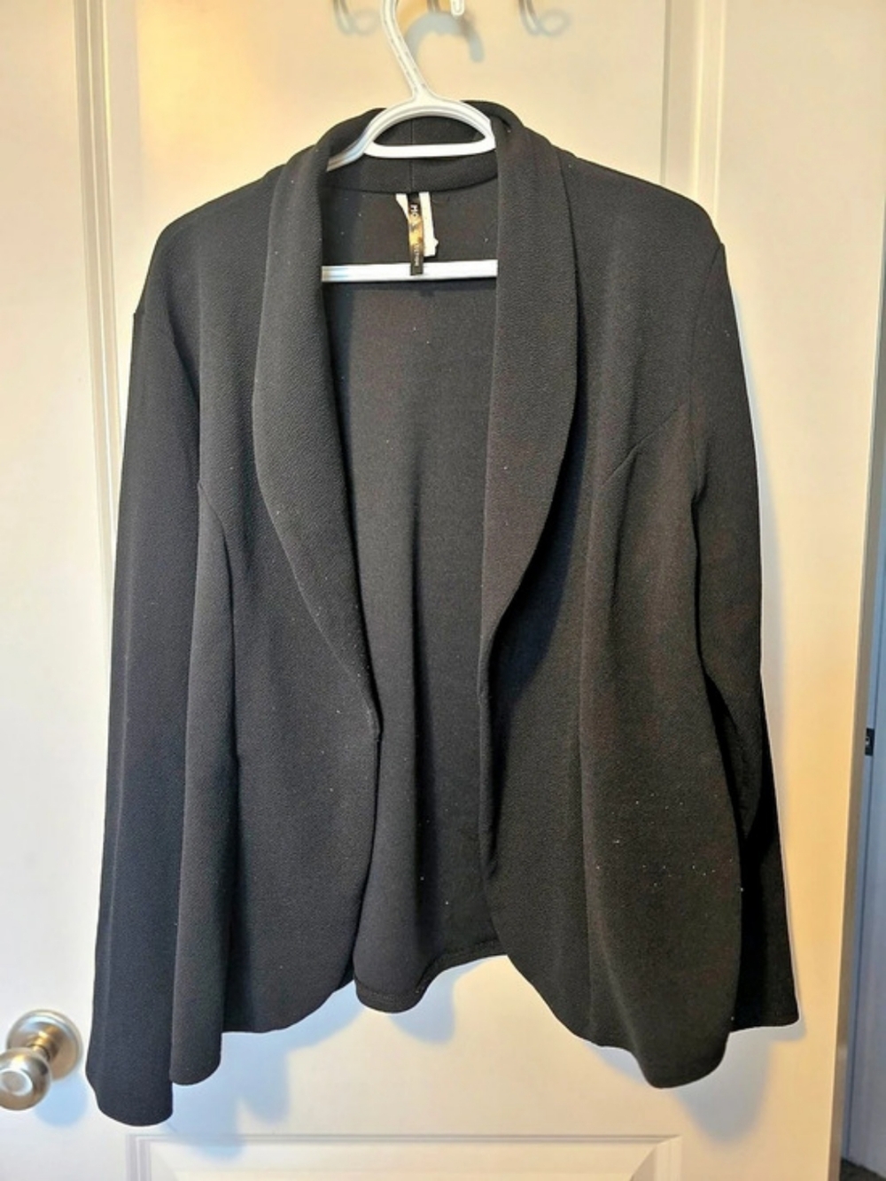 Moa  Open Front Cotton Cardigan Black